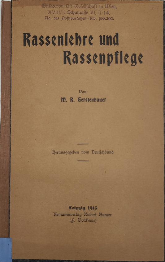 Rassenlehre und Rassenpflege