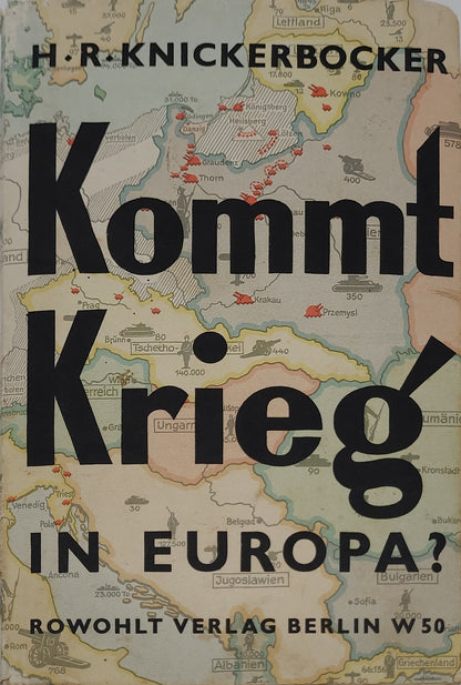 Kommt Krieg in Europa? (Original Schutzumschlag)