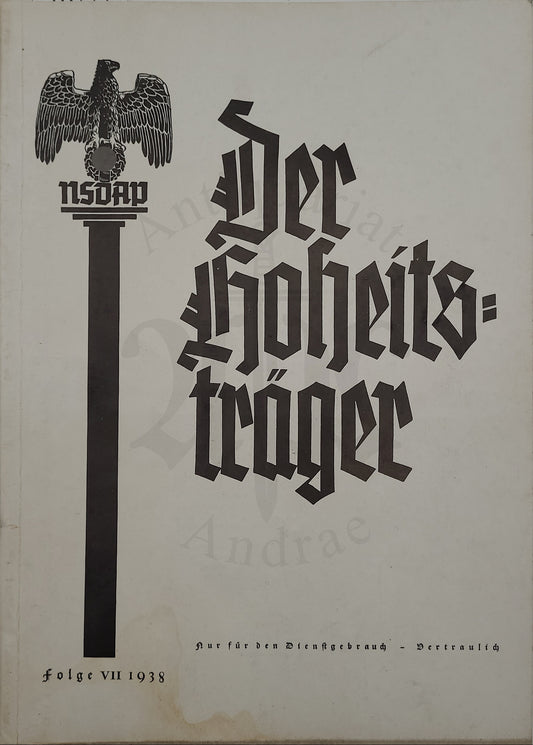 Der Hoheitsträger Juli 1938