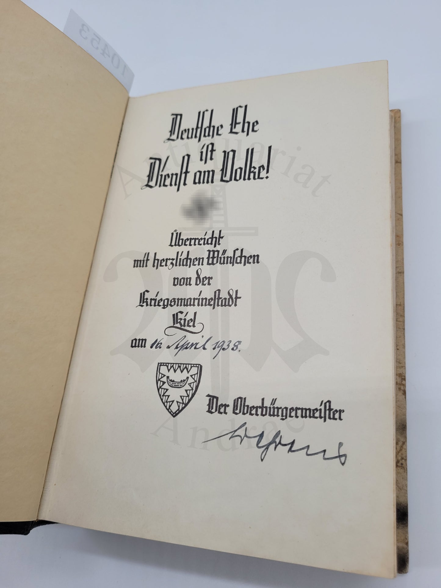 Mein Kampf Hochzeitsausgabe Kiel 1937