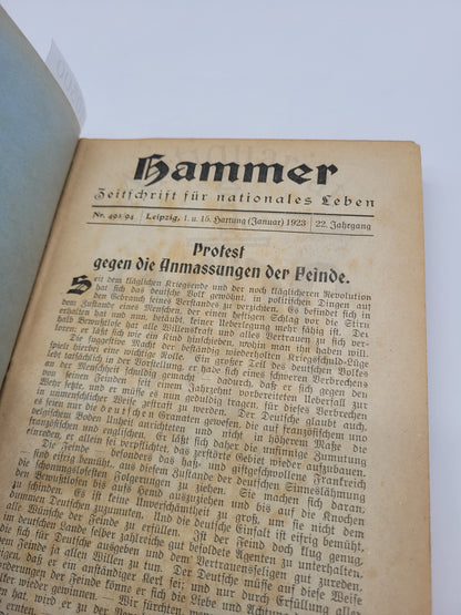 Hammer 1923 (ganzer Jahrgang) (Antisemitisch)