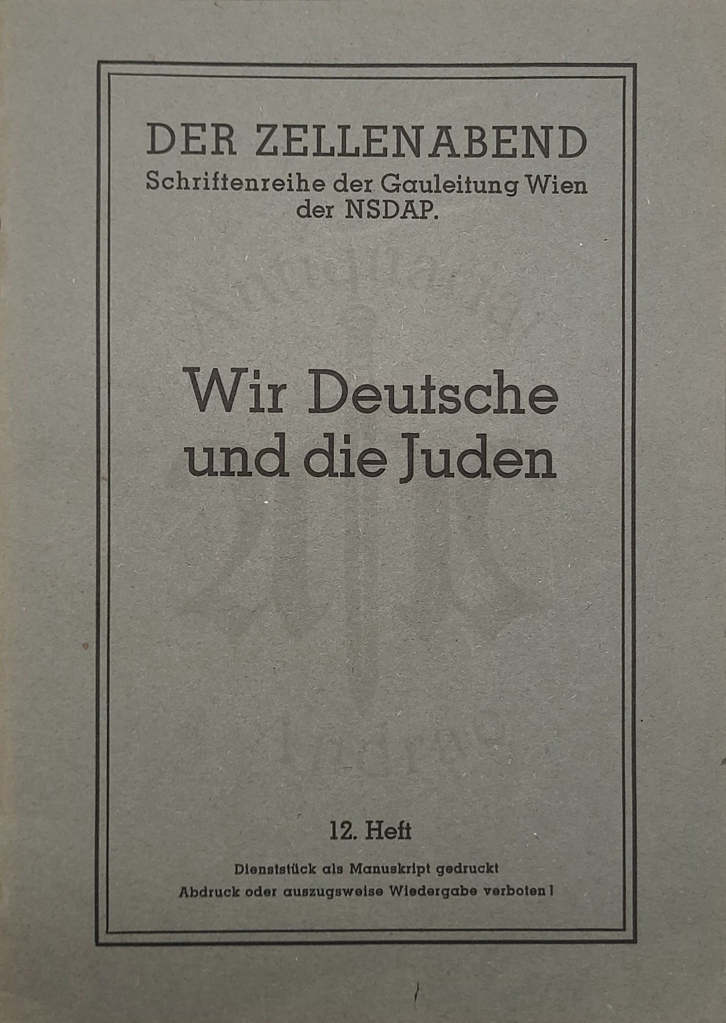 Wir Deutsche und die Juden